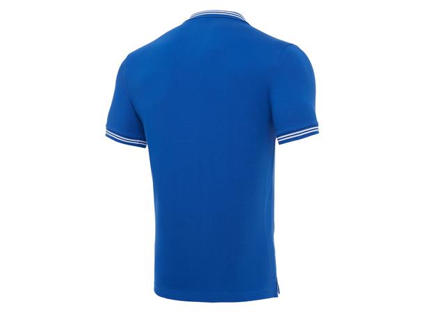 Yukar Polo BLÅ/HVIT XL Sporty poloskjorte i bomull 