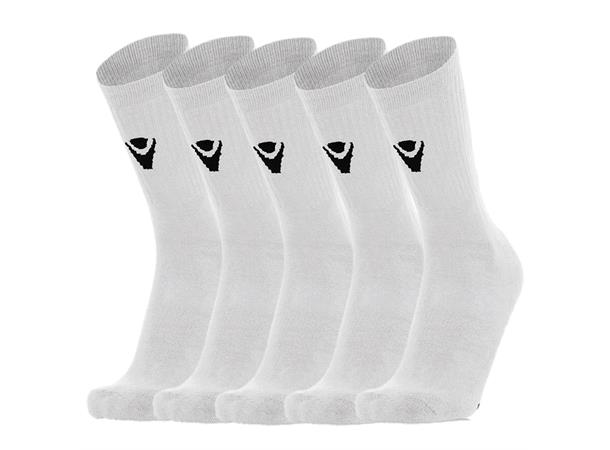 Macron Fixed Sokker 5 pk WHT S Sportssokker i bomullsmiks - Unisex 